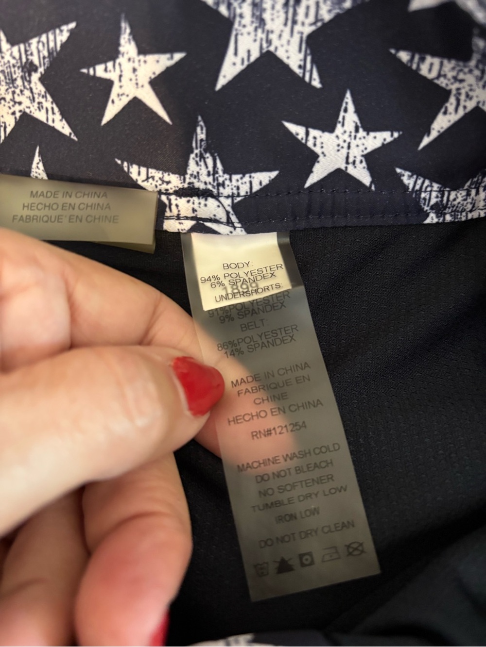 Jofit Dark Navy Mini Skirt with White Star Print - Picture 5 of 12
